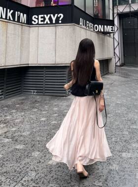 【婷子定制150小个子改版夏款韩系简约高级感灵动飘逸半身裙E311