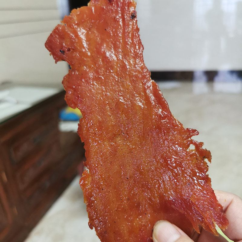 潮汕原切大片吊龙猪肉脯图片