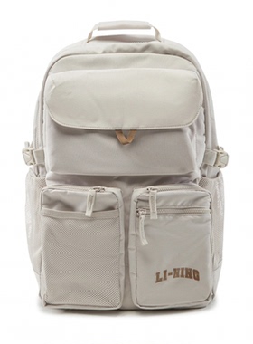 李宁正品运动生活系列男女同款防泼水休闲双肩包ABSU213