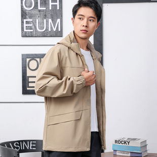 李宁运动风衣2025团购系列男子防泼水可脱卸连帽外套AFDUA07