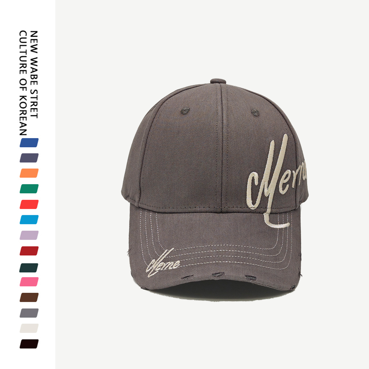 韩版字母刺绣棒球帽男女情侣款