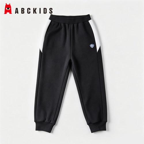 Abckids女童加绒收脚运动卫裤
