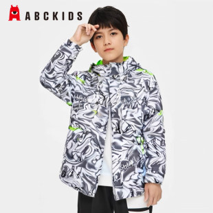 男童加绒冲锋衣外套户外防风衣F332310111 春款 abckids童装 正品