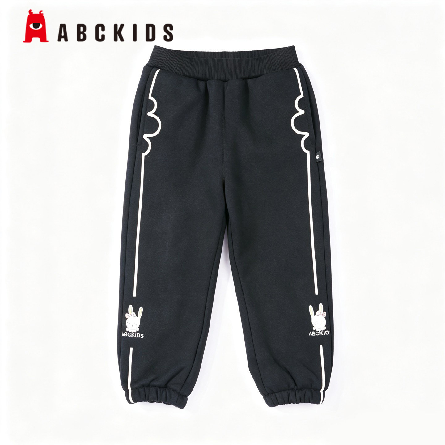 Abckids女童冬季束脚卫裤卡通图片