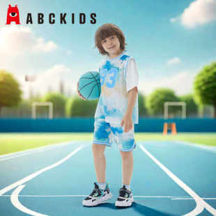 男童夏装 篮球服运动装 短袖 2024新款 F422317010 套装 abckids儿童装