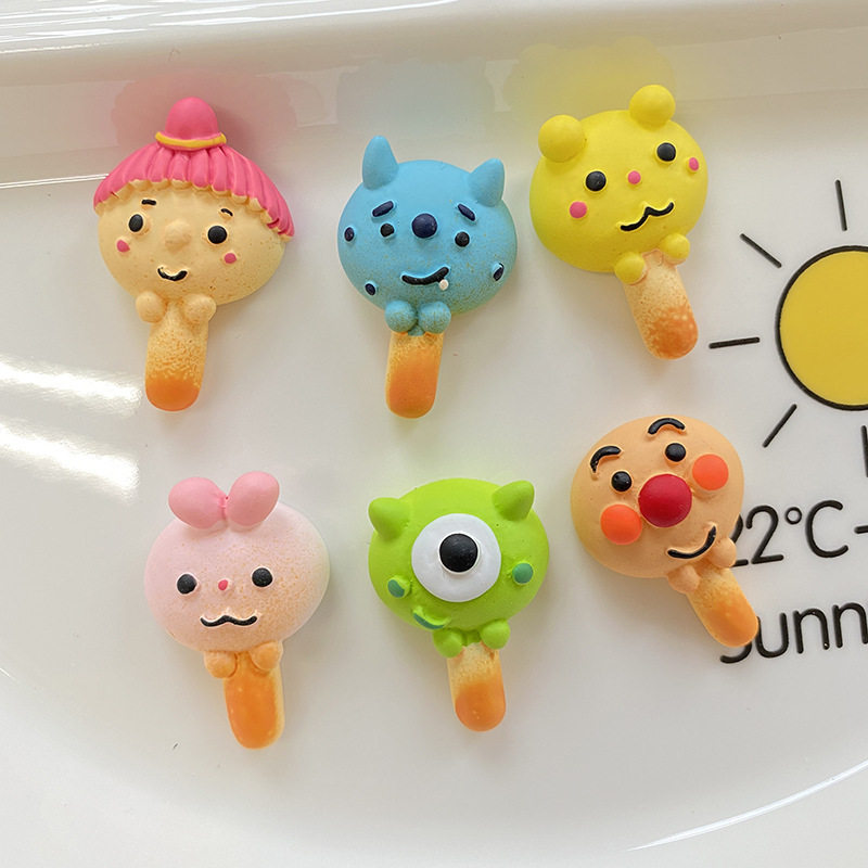 卡通冰棍食玩配件手机壳奶油胶diy材料包手工自制发夹树脂装饰