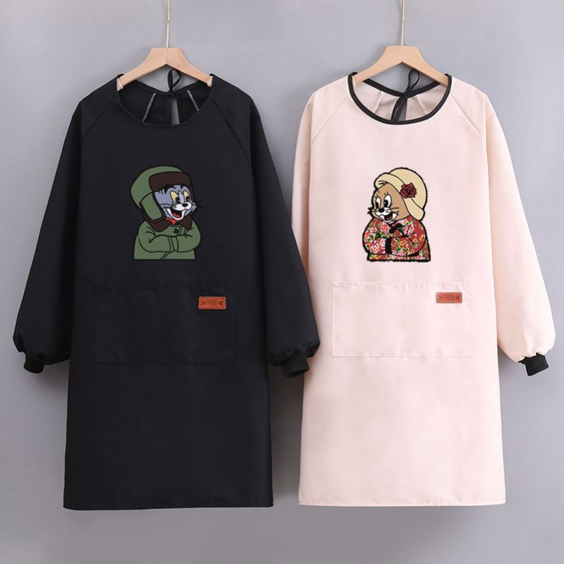创意搞怪帆布罩衣围裙防耐磨耐脏家用男女厨房工作服定制logo印字