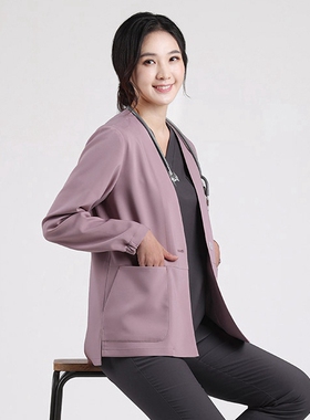 GOOD.U韩国进口SJ309手术服配套外衣长袖口腔整形美容医生护士服