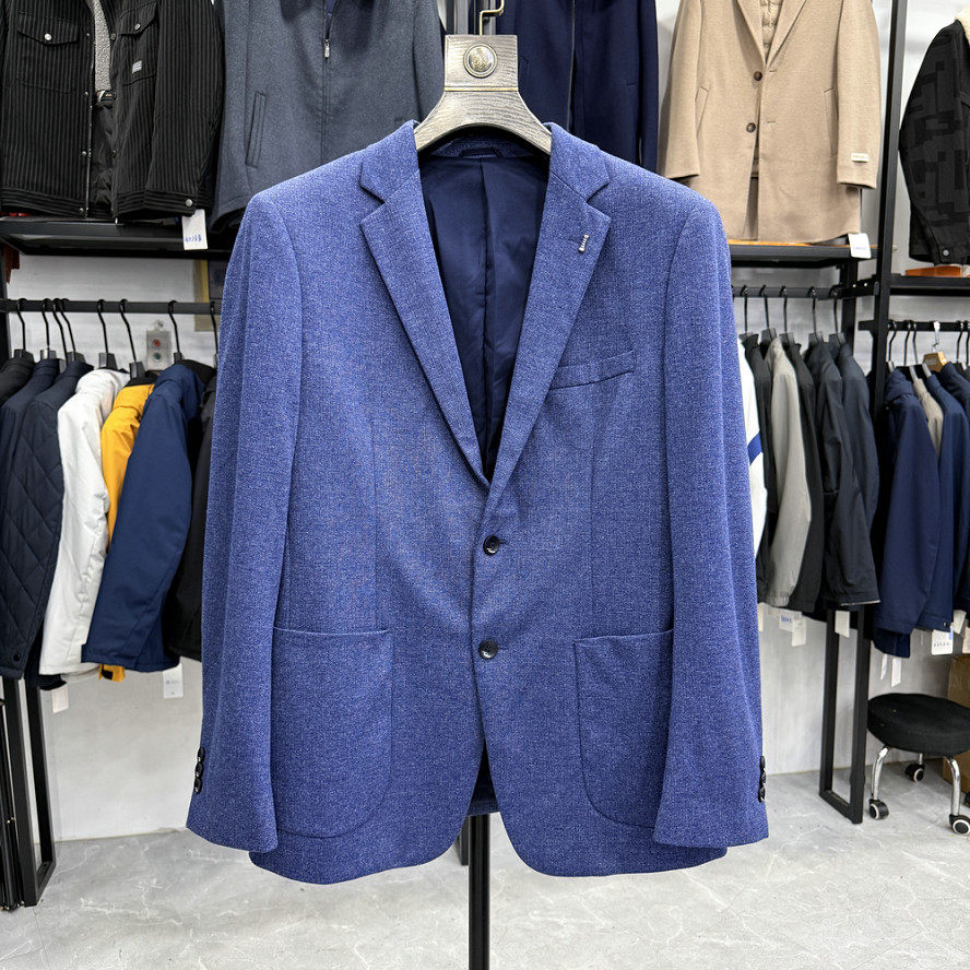 剪标男装商务休闲单西服撤柜平价平驳领两粒扣微弹不紧绷西装外套