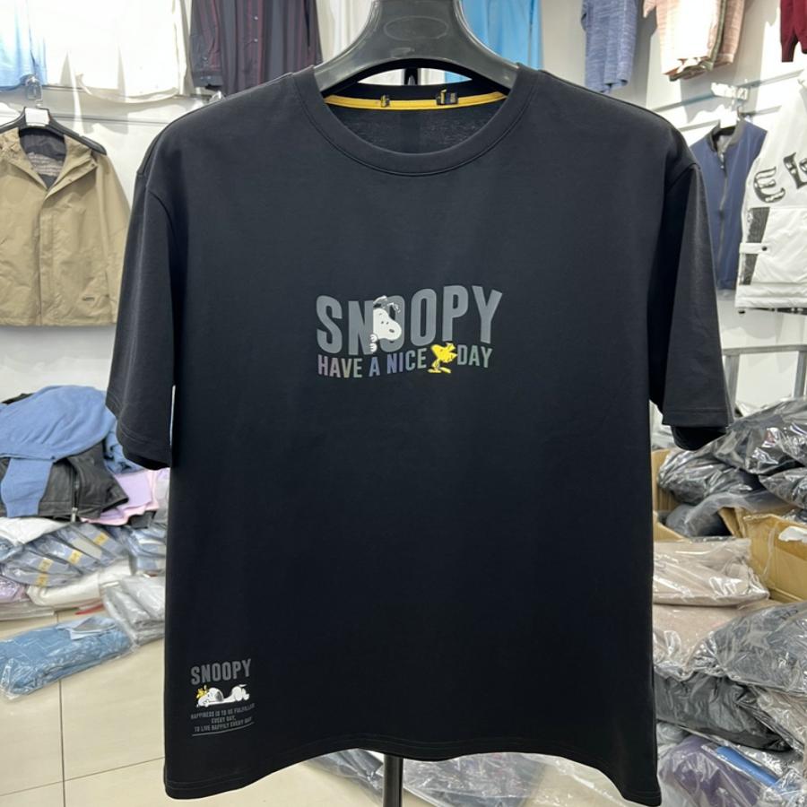 新品男士潮冰爽棉宽松版微阔印花夏季新品短袖T恤衫套头打底衫男