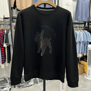 断码处理165小码圆领长袖卫衣时尚压胶印花打底衫春装上衣