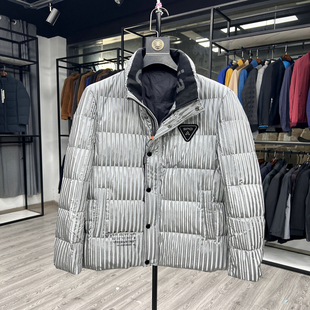 男士立领羽绒服科技涂层立领简约短款秋冬季鸭绒外套防风保暖外衣