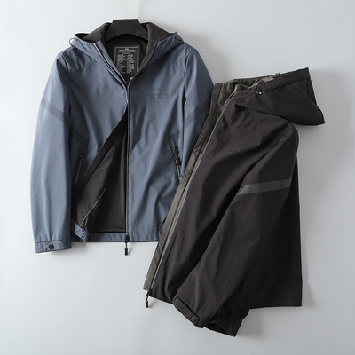 户外休闲简约连帽夹克青年爸爸装