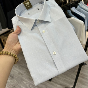 棉麻混纺透气亲肤凉感抗皱工装 衬衫 衬衣薄 DP免烫短袖 识货闭眼入