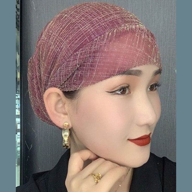 夏季薄款化疗后女士帽纱巾包头帽洋气手术后光头头巾帽子女款