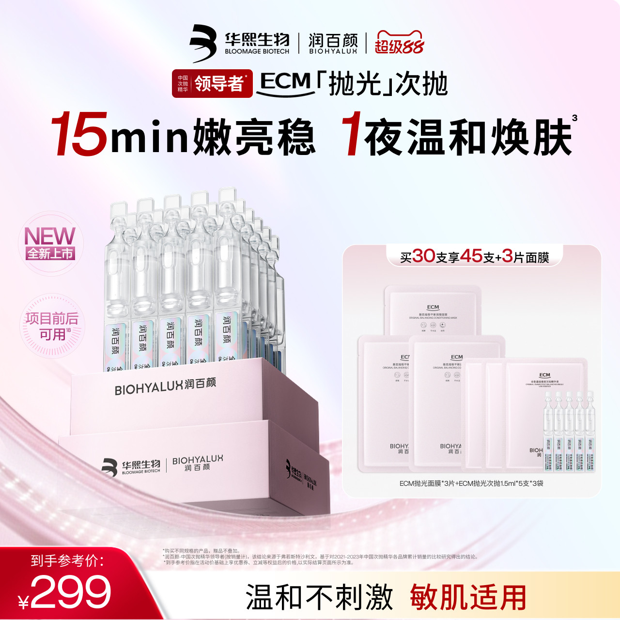 【重磅新品】润百颜ECM抛光次抛全能精华祛痘控油去角质焕肤嫩亮图片