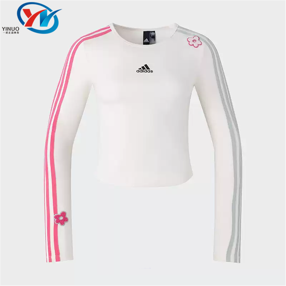 Adidas/阿迪达斯 女子短款复古美式圆领休闲运动长袖T恤 IX5646,运动服/休闲服装,运动T恤,淘宝优惠券,粉丝福利购,淘宝优惠卷