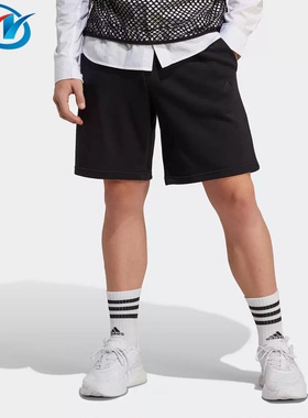 Adidas/阿迪达斯 男子宽松透气舒适百搭运动五分休闲短裤 IC9756