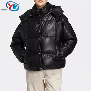 Adidas 三叶草 女子单排扣保暖面包服连帽羽绒服 HS9526 阿迪达斯