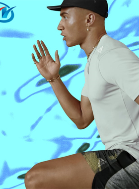 Adidas/阿迪达斯 男子圆领健身训练透气休闲运动短袖T恤 HJ9772