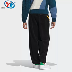 Adidas阿迪达斯三叶草男子宽松灯芯绒保暖运动休闲直筒长裤IN0991