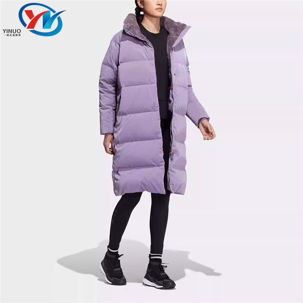 Adidas/阿迪达斯 女子立领中长款运动保暖宽松羽绒服外套 HN2119