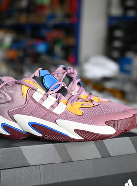 Adidas/阿迪达斯 BYW Select 粉白 男子防滑耐磨实战篮球鞋IE9304