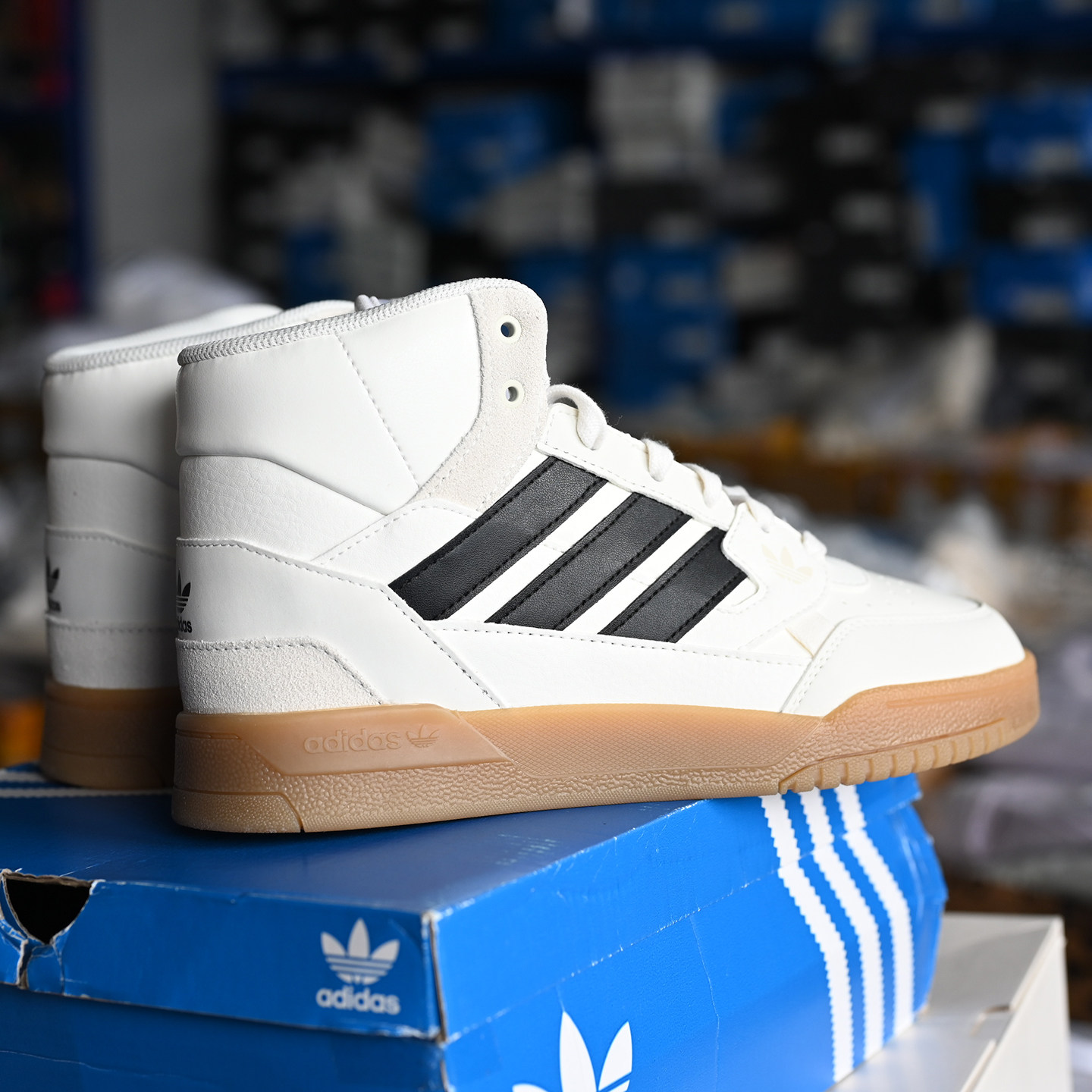 Adidas/阿迪达斯三叶草Drop Step男子高帮耐磨板鞋 IF2664 2665