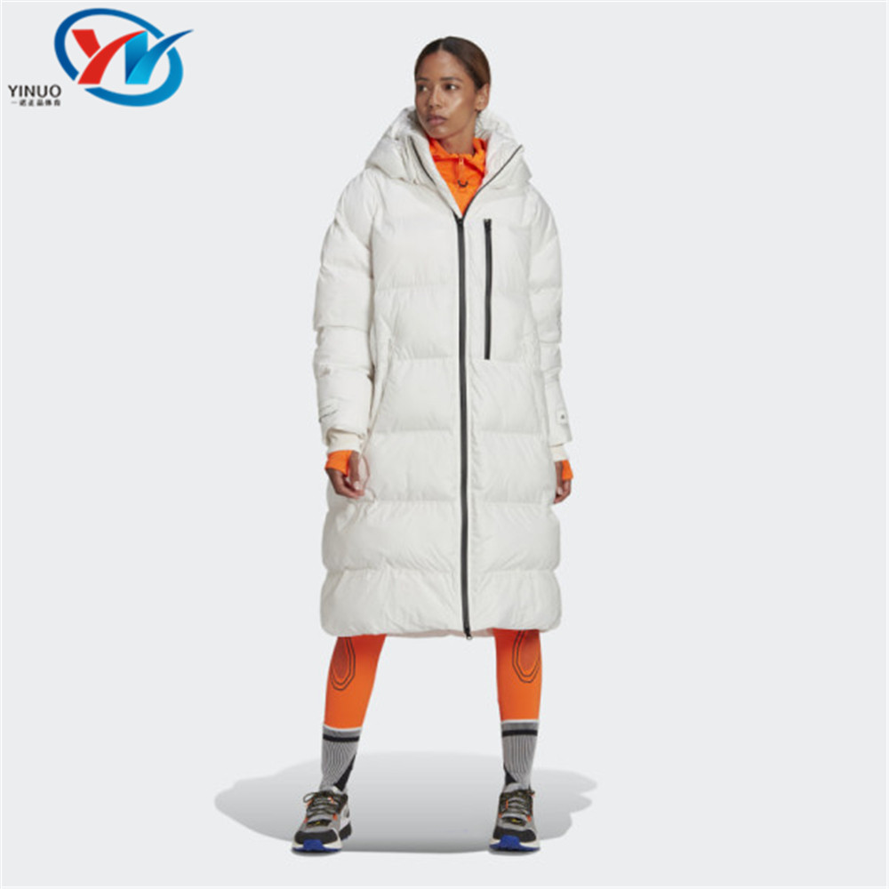 阿迪达斯女子户外保暖棉服中长款