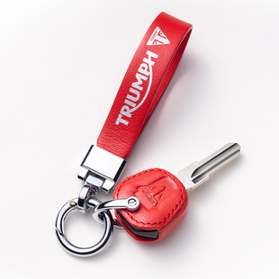机车T110钥匙套改装英国凯旋手工真皮T120复古钥匙bobber钥匙包扣