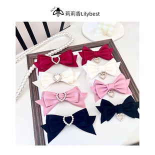日系桃心胸针小号蝴蝶结女领花学院风jk领结水手服纯色酒红可爱