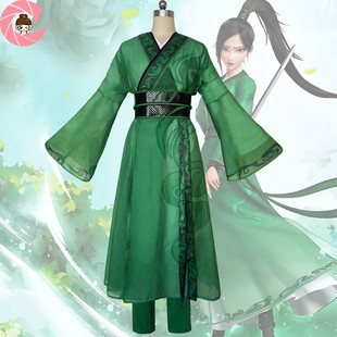 风套装 古装 青蛇女假发汉服 白蛇浮生cos服小青cosplay服装 电影同款