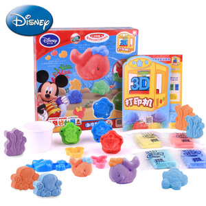 迪士尼海底世界13103D儿童手工制作玩具打印泥打印机彩泥模具套装