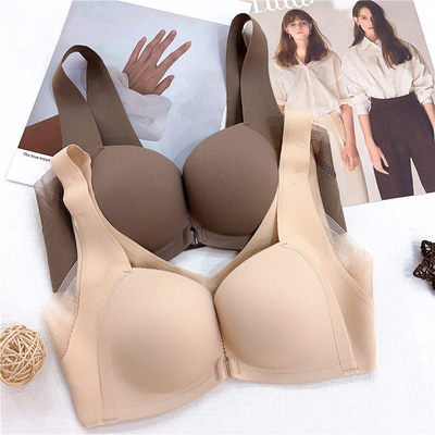 古妃31081前扣式内衣女小胸聚拢显大收副乳无痕内衣罩夏天薄款夏
