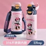 Дисней, детский стакан, трубочка со стаканом из нержавеющей стали, чайник для школьников