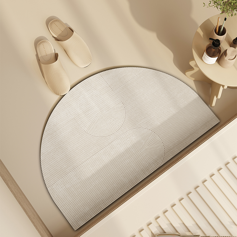 浴室地垫半圆卫生间厕所门口吸水地垫防滑速干耐脏垫子防溅水地毯