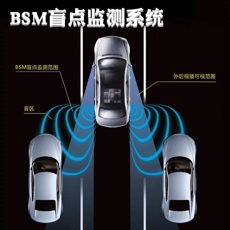 汽车变道盲区并线辅助声光预警