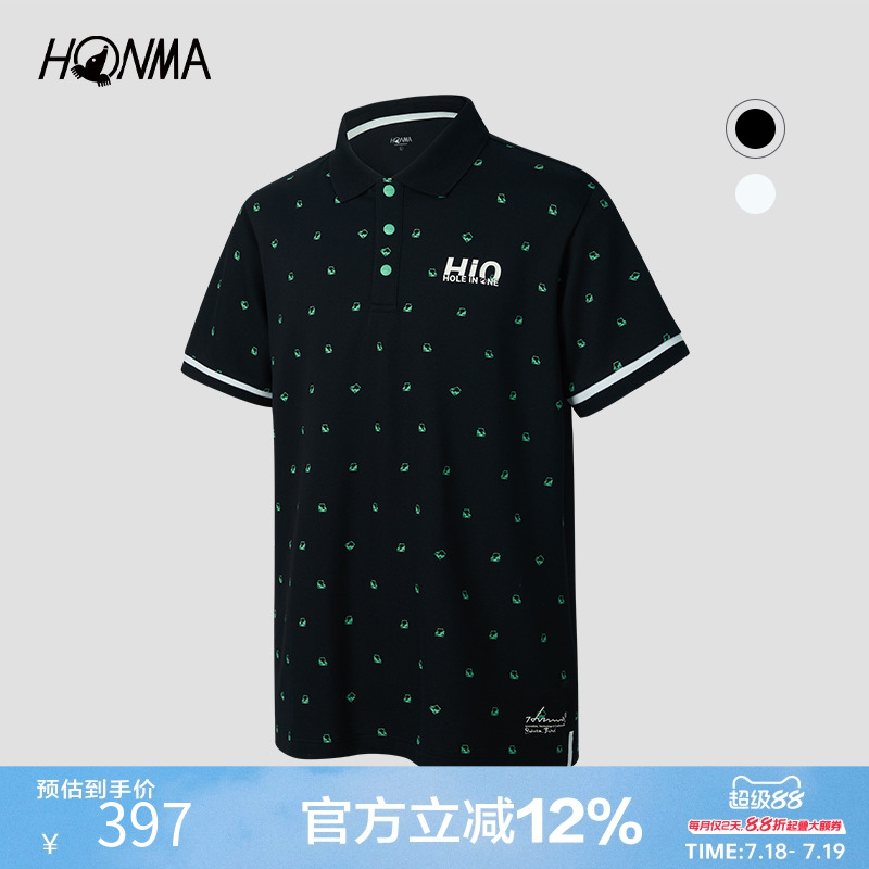 HONMA时尚高尔夫男式短袖POLO