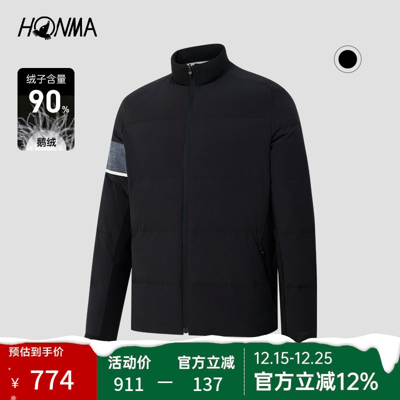 HONMA衫高尔夫男式羽绒外套保暖