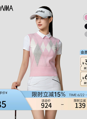 【专业高尔夫】HONMA夏季翻领时尚女士短袖透气弹性舒适时尚百搭