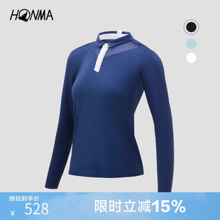 透气抑菌弹力舒适修身 POLO衫 专业高尔夫 撞色 HONMA丝带长袖