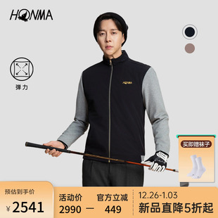 薄绒保暖下摆设计男士 HONMA2025秋冬新款 拉链外套 专业高尔夫