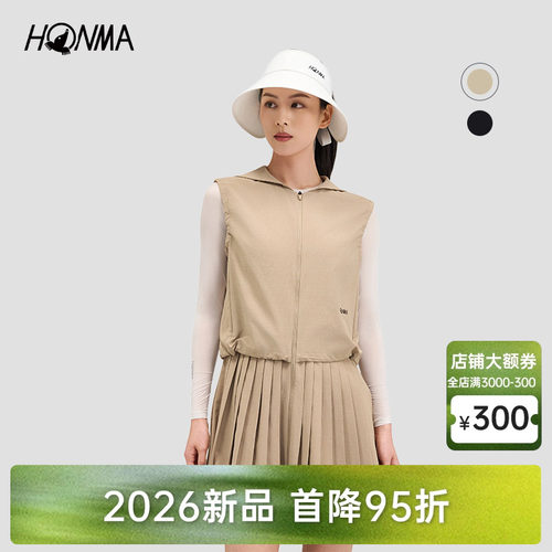 [专业高尔夫]HONMA2026夏季新款女士洞洞面料柔软亲肤舒适连衣裙