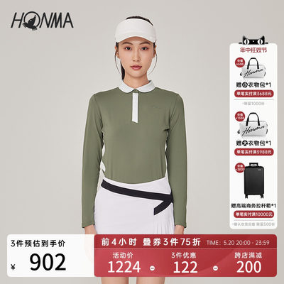 HONMA2022新款女士长袖POLO