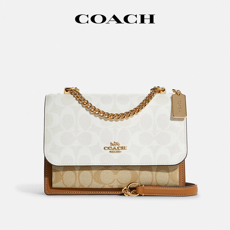 【官方授权】coach/蔻驰klare风琴包女铆钉时尚链条潮单肩斜挎包