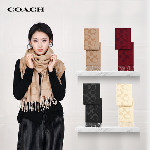 COACH/蔻驰时尚羊毛流苏围巾