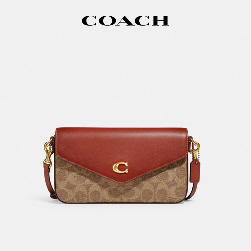 COACH/蔻驰Wyn拼色信封小方包
