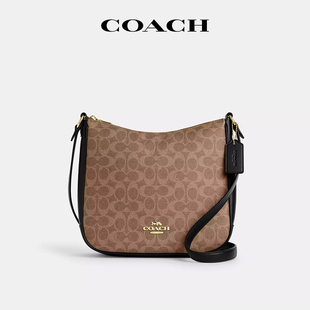 老花时尚 蔻驰Ellie单肩斜挎包经典 COACH 中性风背包 国内现货