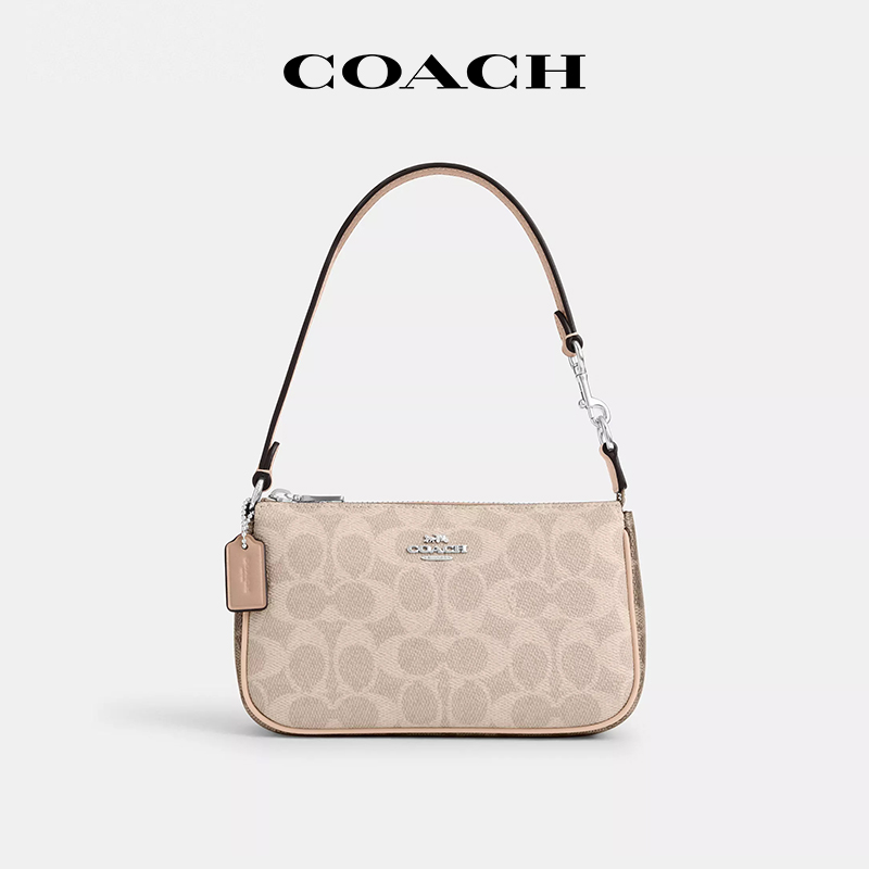 COACH/蔻驰经典老花麻将腋下包