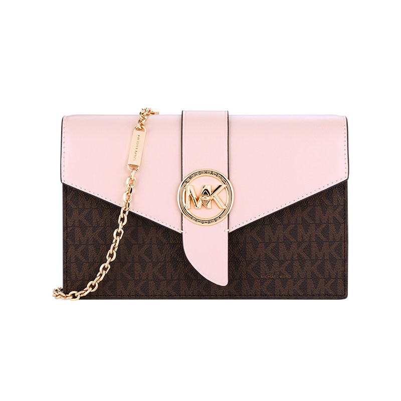 Michael Kors/MK风琴包时尚链条老花撞色轻奢百搭单肩链条斜跨包